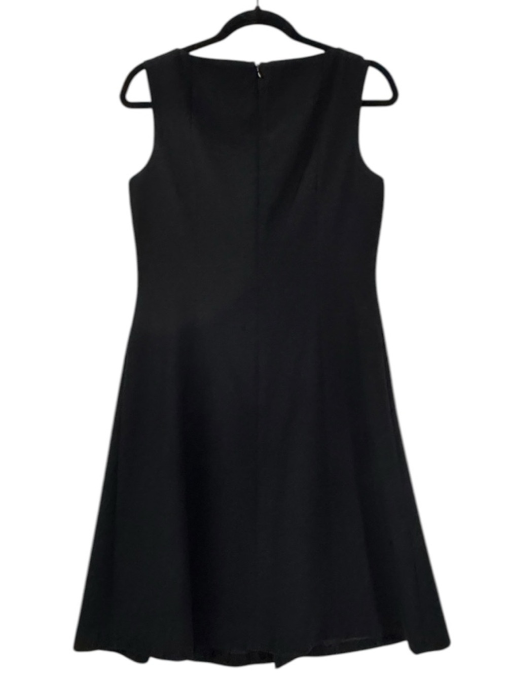 Talbots Petites Black Sleeveless Fit & Flare Dress Sz 10 Classic Career Cocktail - Picture 4 of 10